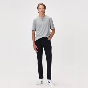 Quince Men’s Warren Stretch Slim Straight Jeans Black 36x32 NWT